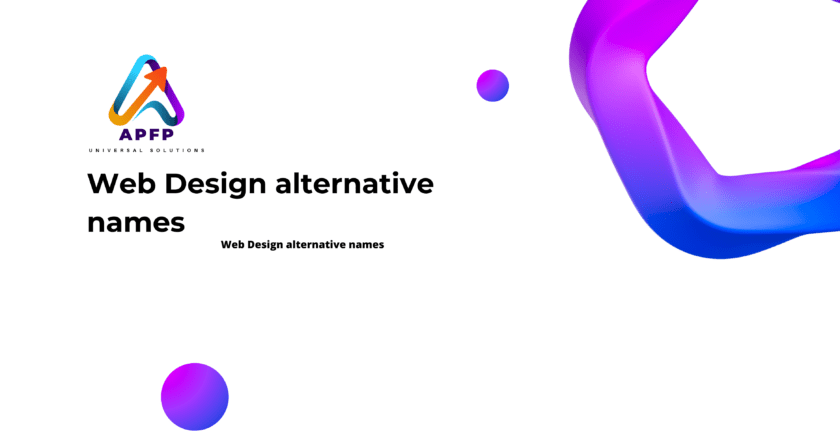 Web Design alternative names